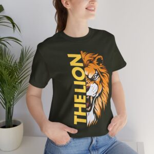 Bold Lion Graphic Unisex Jersey Short Sleeve Tee - Fierce Animal Lover's Shirt